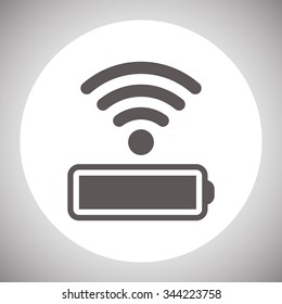 power management through a wi-fi network. icon. vector design