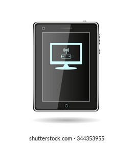 power management through a wi-fi network. icon. vector design