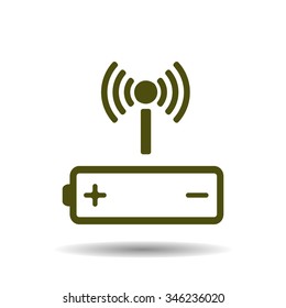 power management through a wi-fi network. icon. vector design