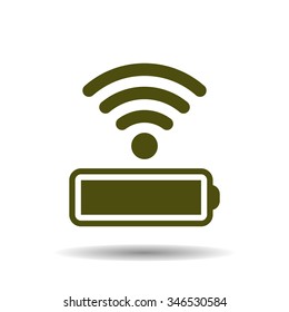 power management through a wi-fi network. icon. vector design
