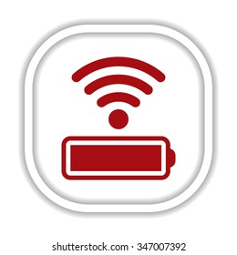 power management through a wi-fi network. icon. vector design