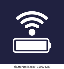 power management through a wi-fi network icon, vector illustration. Modern design. Flat design style