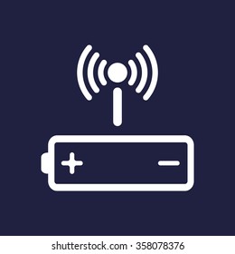 power management through a wi-fi network icon, vector illustration. Flat design style