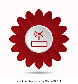 power management through a wi-fi network icon, vector illustration. Flat design style