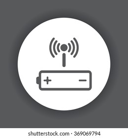 power management through a wi-fi network icon, vector illustration. Flat design style