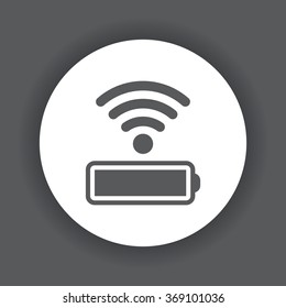 power management through a wi-fi network icon, vector illustration. Modern design. Flat design style