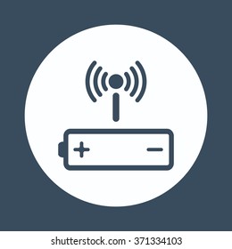 power management through a wi-fi network icon, vector illustration. Flat design style
