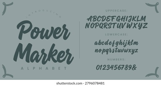 Power Marker marker pen script font for branding logo display headline and creative graphic design projects