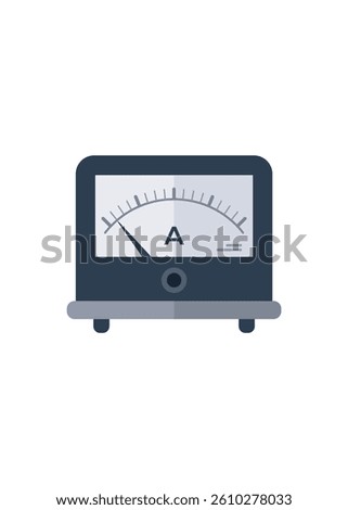 Power measurement icon. Ammeter for measuring amperage in amperes. Vector illustration stock illustration