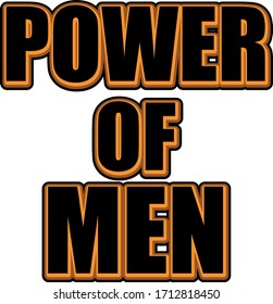 Power Of Men Diseño de banner adecuado para impresión de tela / impresión en cualquier color. también se puede editar el color con archivos editables. diseño de ilustración vectorial o cualquier otra impresión