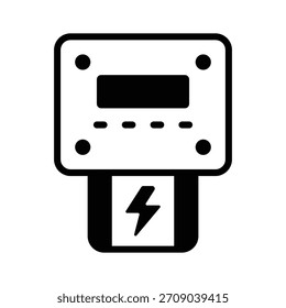Power meter icon designed in glyph style