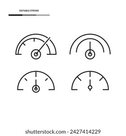 Power Meter Icon Set Vector Design.