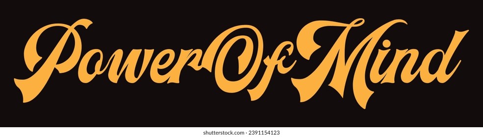 power of mind text on black background.