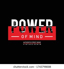 the power of mind typography t shirt print