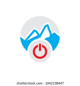 Power Mountain Logo Icon Design