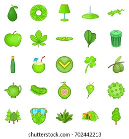 Power of nature icons set. Cartoon set of 25 power of nature vector icons for web isolated on white background