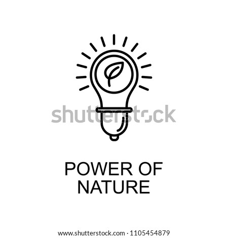 power of nature outline icon. Element of enviroment protection icon with name for mobile concept and web apps. Thin line power of nature icon can be used for web and mobile on white background