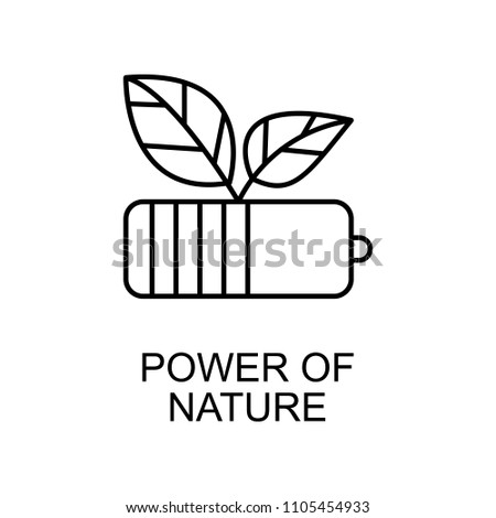 power of nature outline icon. Element of enviroment protection icon with name for mobile concept and web apps. Thin line power of nature icon can be used for web and mobile on white background