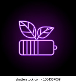 power of nature outline icon. Elements of Ecology in neon style icons. Simple icon for websites, web design, mobile app, info graphics