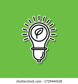 Macht des Naturaufklebers Symbol. Einfache dünne Linie, Konturvektor Vektor der Ökologie Icons für ui und ux, Website oder mobile Anwendung