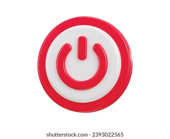 power off button icon 3d render