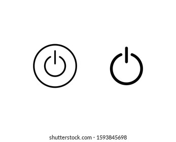 Power off button icon. Outline style