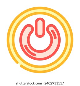 power off color icon vector. power off sign. isolated symbol illustration