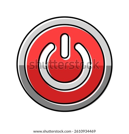 power off color icon vector. power off sign. isolated symbol illustration