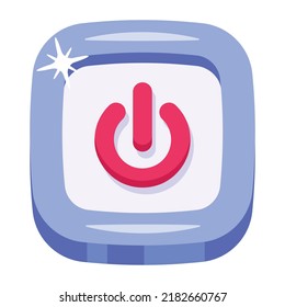 Icono de apagado plano personalizable y práctico 