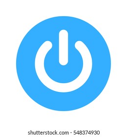 Power off icon flat design