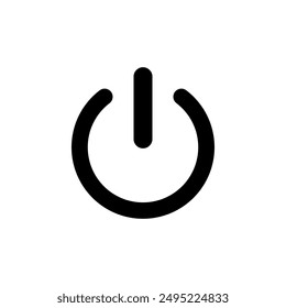 power off icon isolated on white background from basic ui collection. power off icon trendy and modern power off symbol for logo, web, app, UI. power off icon simple sign. 