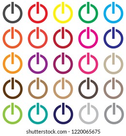 power off icon vector