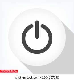 power off icon vector