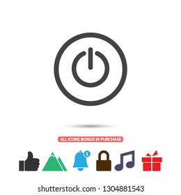 power off icon vector