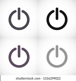power off icon vector