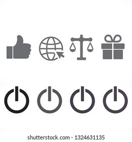 power off icon vector