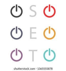 power off icon vector