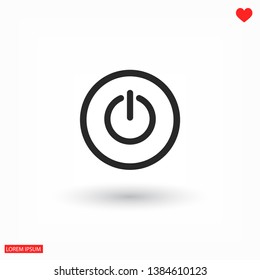 power off icon vector. lorem ipsum Flat Design JPG