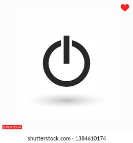 power off icon vector. lorem ipsum Flat Design JPG