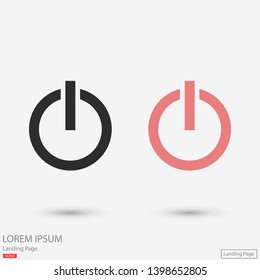 Power Off Icon Vector. Lorem Ipsum Flat Design