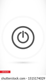 power off icon vector. lorem ipsum Flat Design JPG
