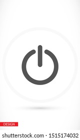 power off icon vector. lorem ipsum Flat Design JPG