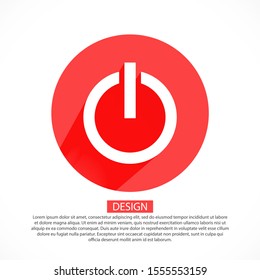 power off icon vector. lorem ipsum Flat Design JPG