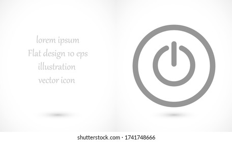 power off icon vector. lorem ipsum Flat Design JPG