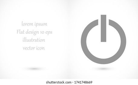 power off icon vector. lorem ipsum Flat Design JPG