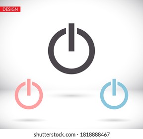 power off icon vector. lorem ipsum Flat Design JPG