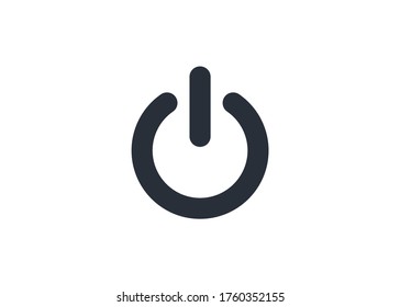 Power off, Power off icon vector, in trendy flat style isolated on white background. Power off icon image, Power off icon illustration. Icon button on-off.