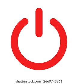 Apagado, Vector del icono del apagado, en estilo plano de moda aislado en el fondo blanco. Imagen de icono de apagado, ilustración de icono de apagado