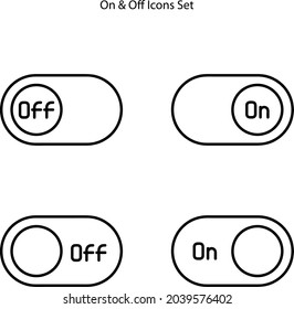 apaga los iconos establecidos en el fondo blanco de la colección ui básica. apaga icono trendy y poder moderno símbolo off para logo, web, app, UI. apagar el icono de señal simple.