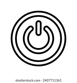 power off line icon vector. power off sign. isolated contour symbol black illustration